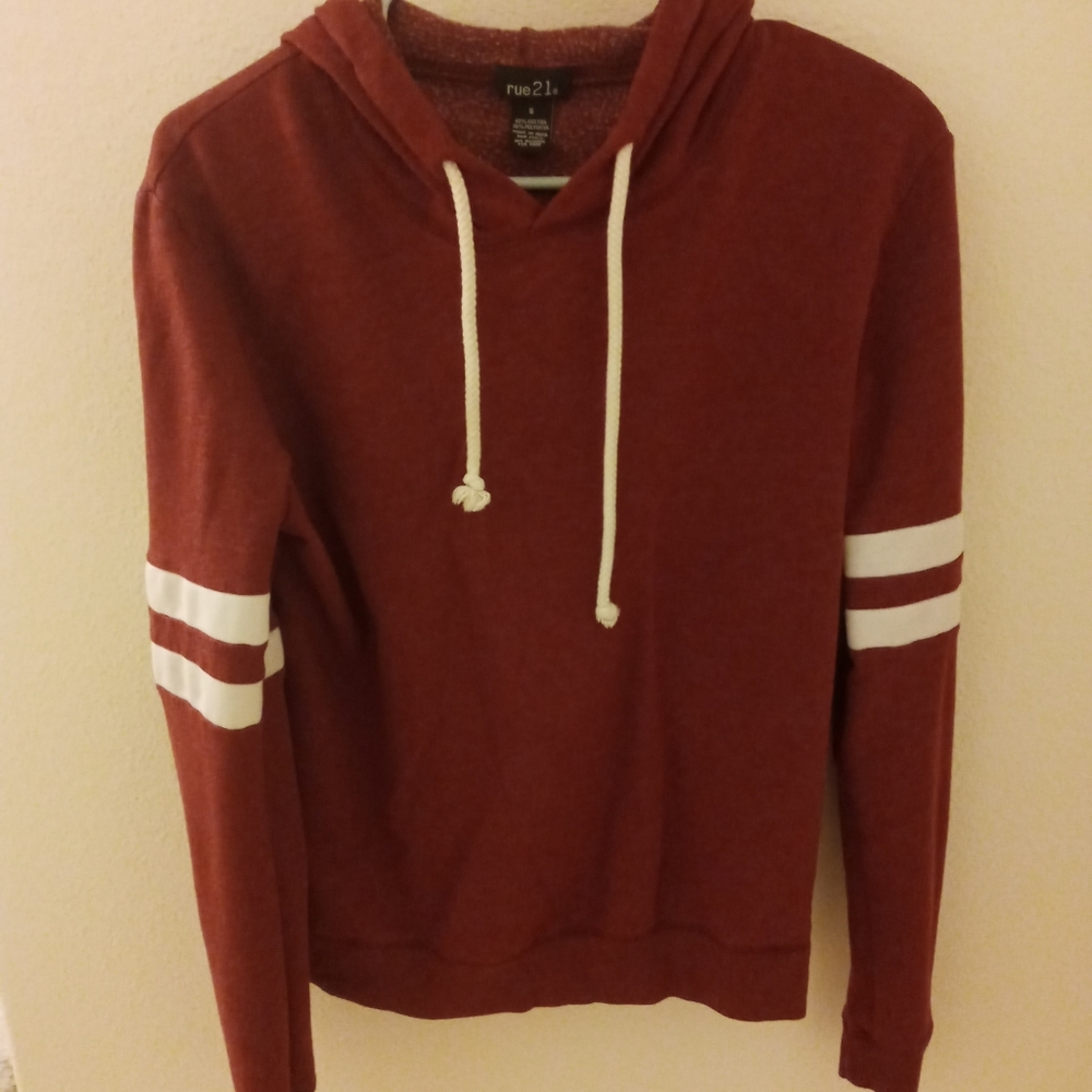 ' blessed' Maroon hoodie, no pockets